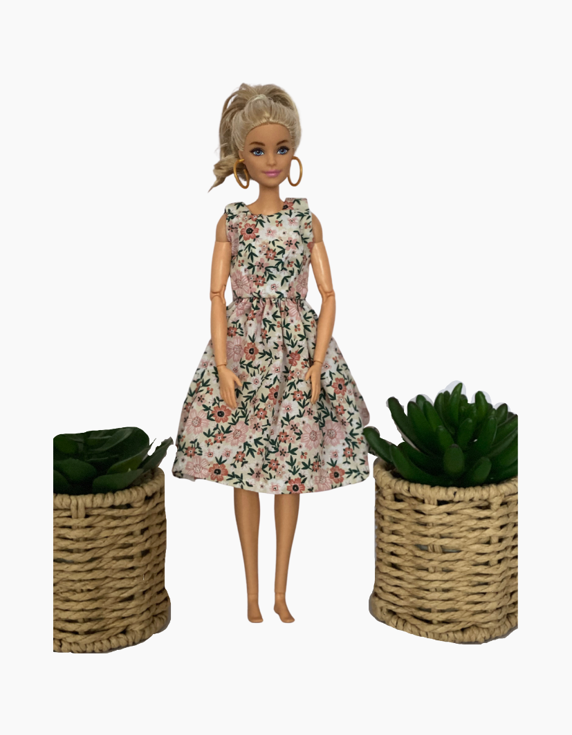 Dress | Floral Collection | Fits Barbie Doll 29cm