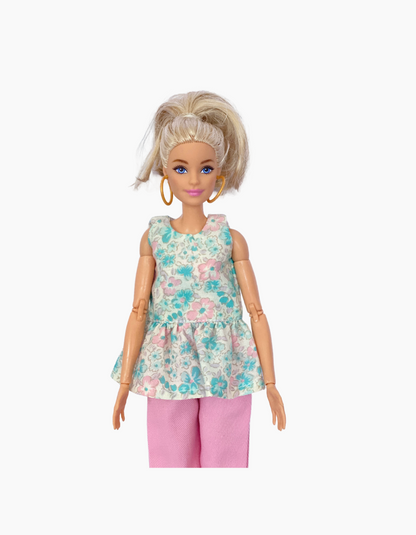 Peplum Tops | Floral Collection | Fits Barbie Dolls 29cm