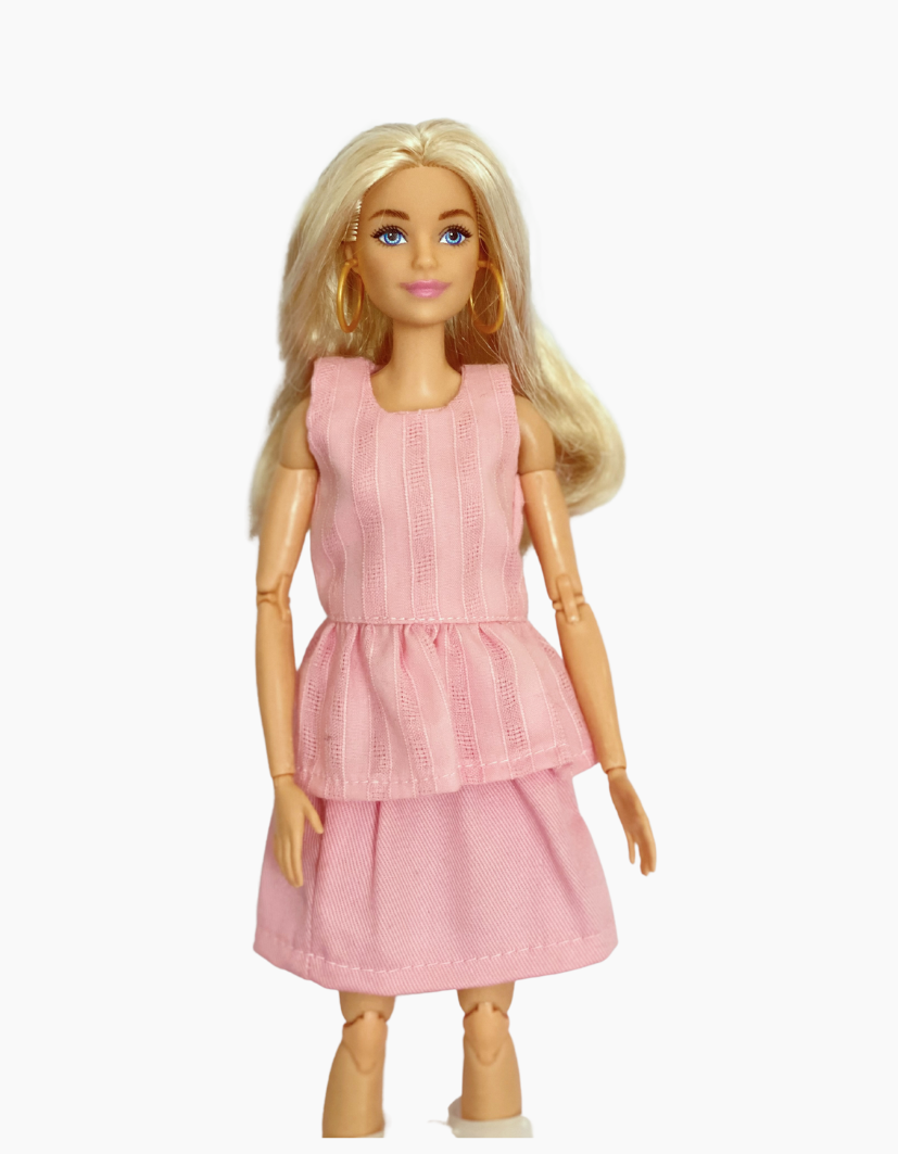 Peplum Tops | Gingham, Spots & Stripes Collection | Fits Barbie Dolls 29cm