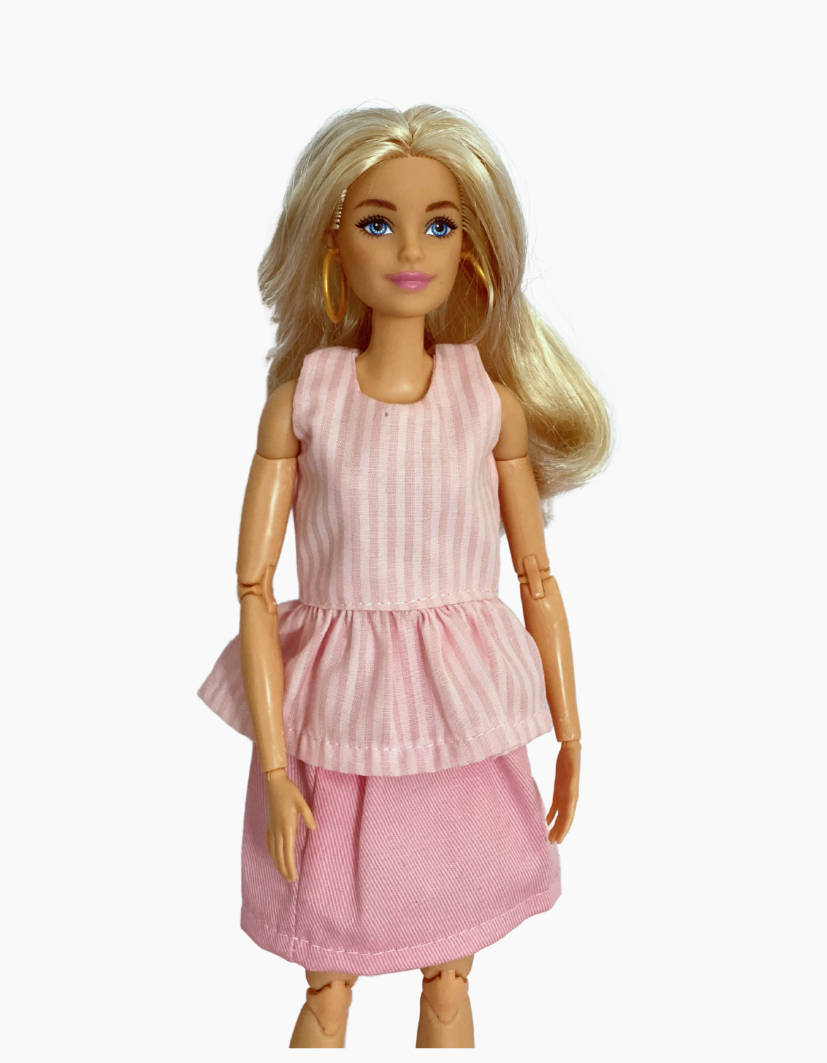 Peplum Tops | Gingham, Spots & Stripes Collection | Fits Barbie Dolls 29cm