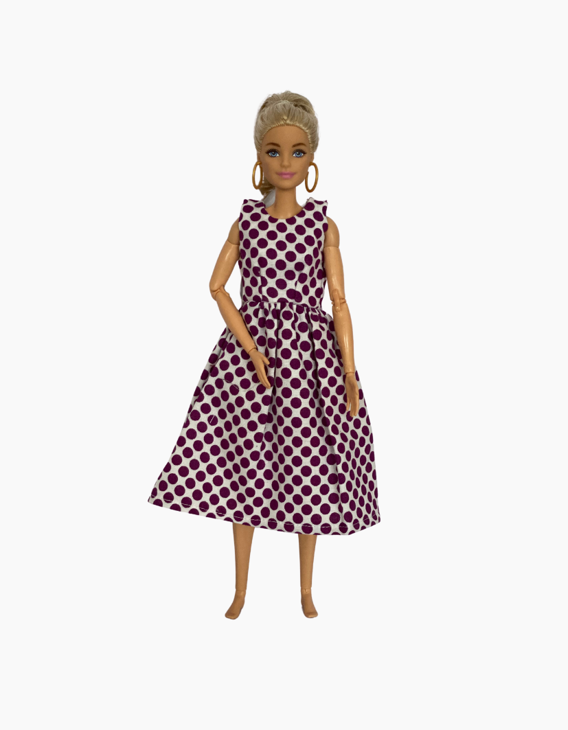 Dress | Gingham & Spots Collection | Fits Barbie Doll 29cm