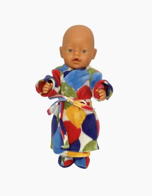 Dolls Dressing Gown | Boys and Girls | Fits Baby Born Doll 43cm