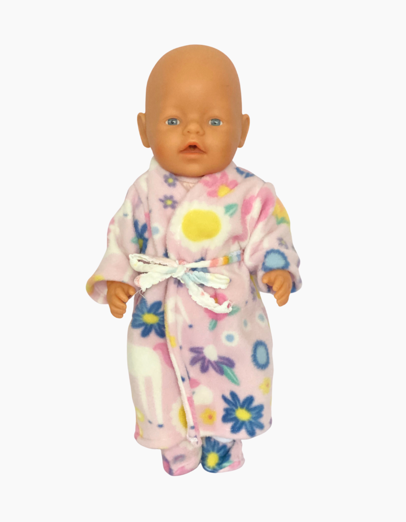 Dolls Dressing Gown | Boys and Girls | Fits Baby Born Doll 43cm