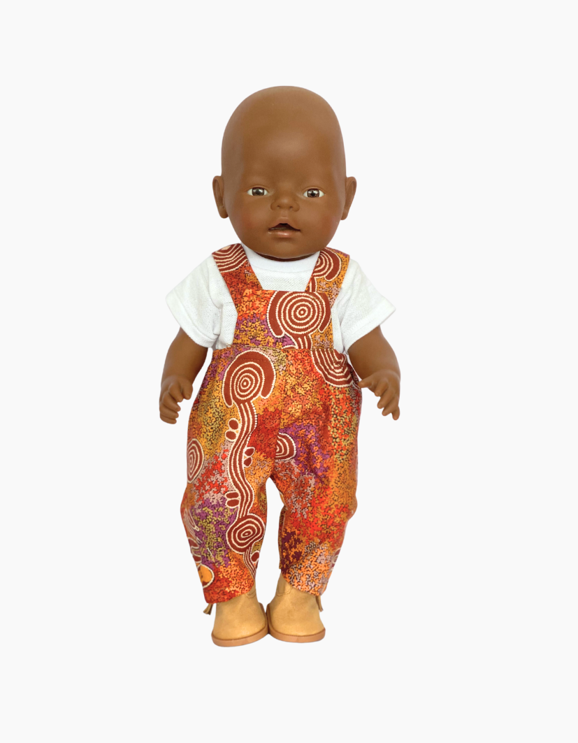 Overalls | Indigenous Collection | Boys & Girls | Fits Baby Born Doll 43cm