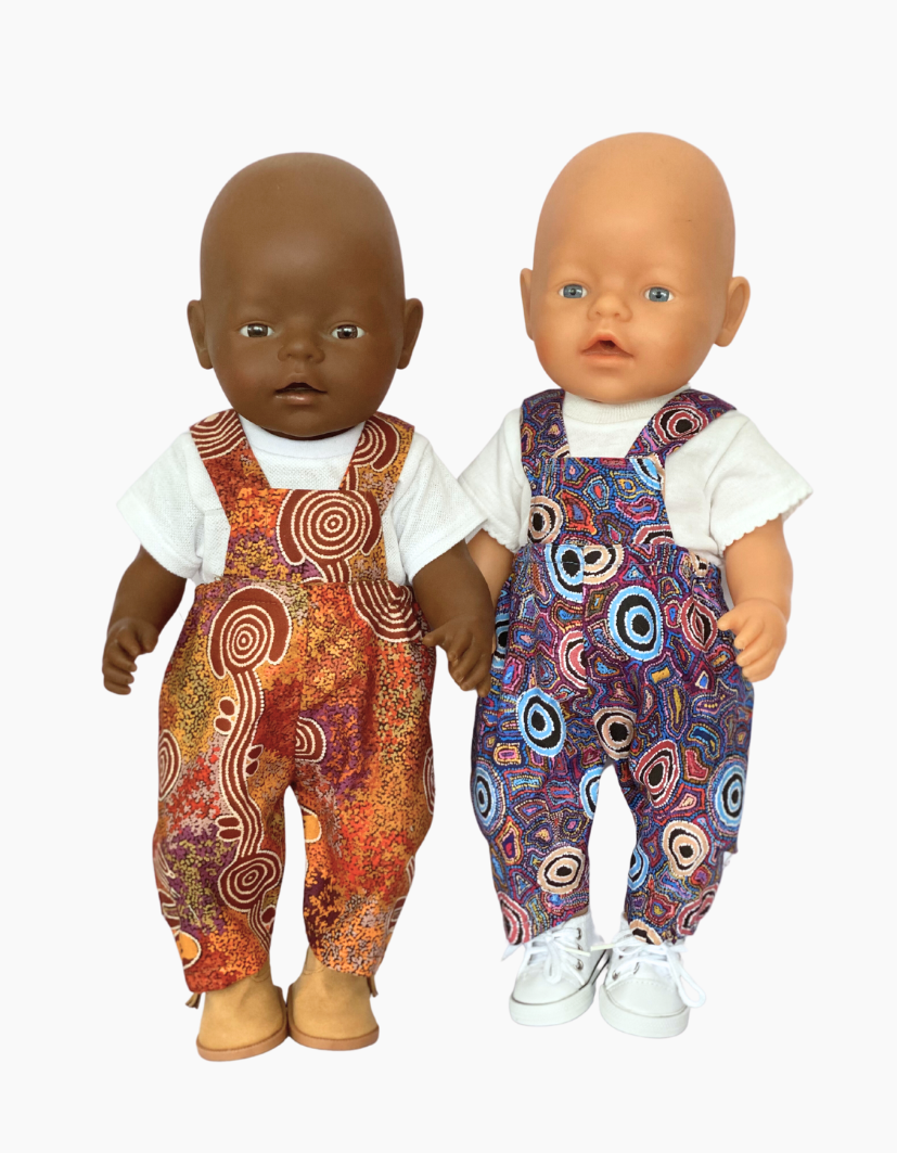 Overalls | Indigenous Collection | Boys & Girls | Fits Baby Born Doll 43cm