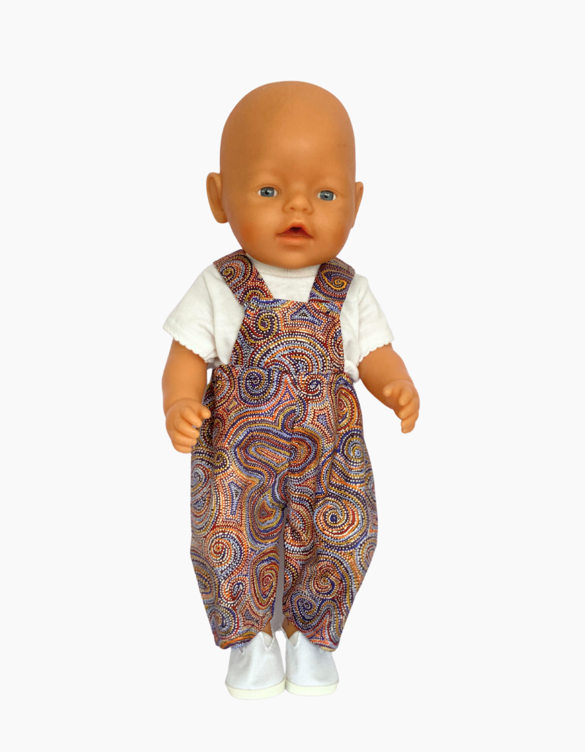 Overalls | Indigenous Collection | Boys & Girls | Fits Baby Born Doll 43cm