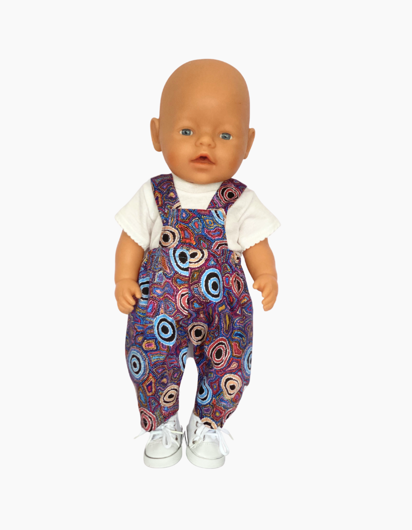 Overalls | Indigenous Collection | Boys & Girls | Fits Baby Born Doll 43cm