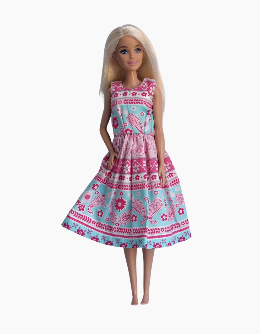 Dress | Patterned Collection | Fits Barbie Doll 29cm