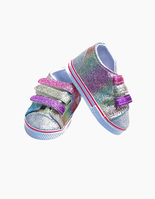 Velcro Sparkle Sneakers | Boys & Girls | Suits 38-45 cm dolls