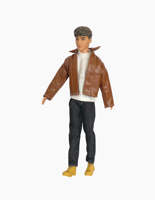 Leather Look Jacket | Fits Ken Doll 29cm