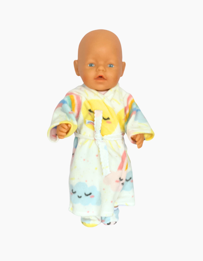 Dolls Dressing Gown | Boys and Girls | Fits Baby Born Doll 43cm