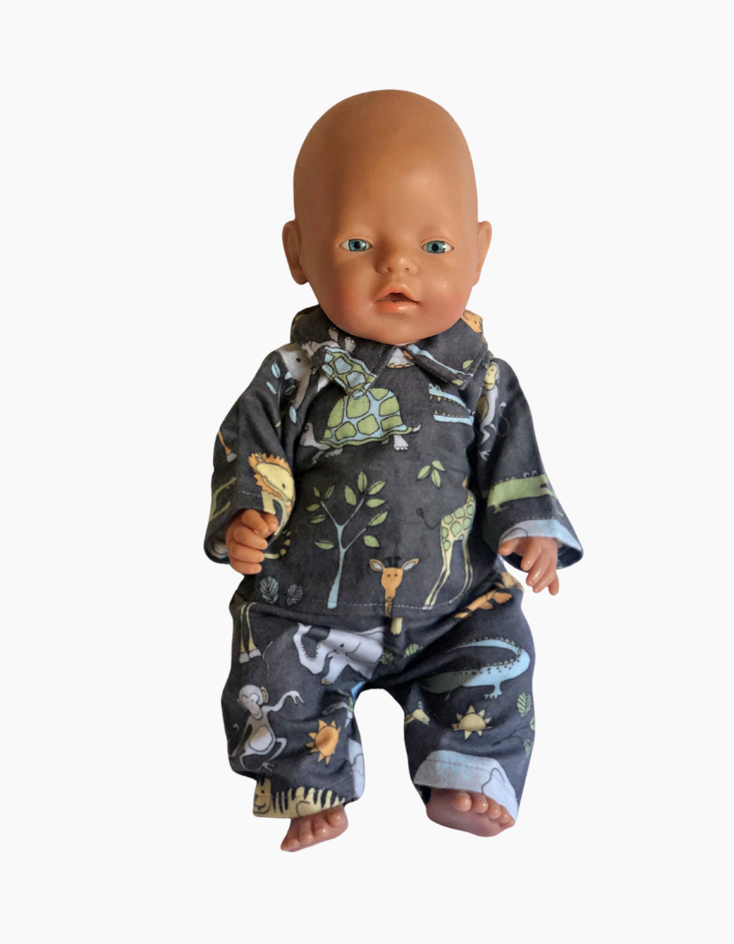 Flannelette Pyjamas | Boys and Girls | Fits Baby Born Doll 43cm