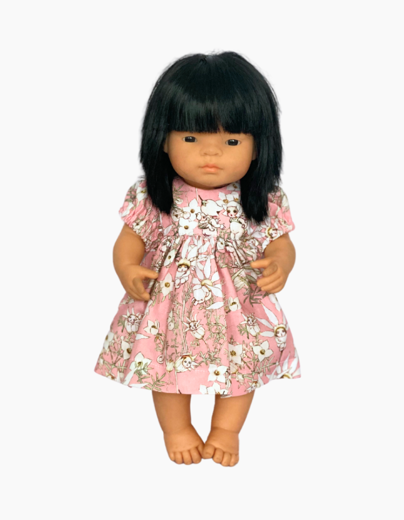 Dress | Pink Gumnut Babies | Fits Miniland Doll 38cm