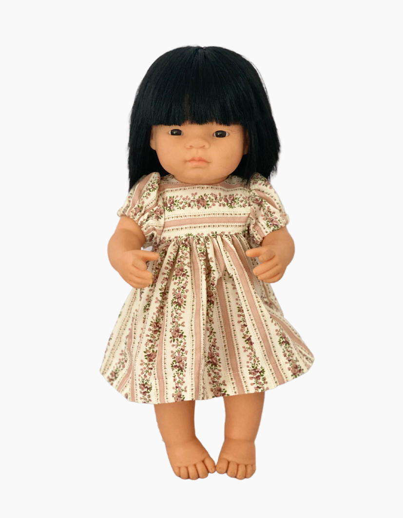 Dress | Pink Floral Collection | Fits Miniland Doll 38cm