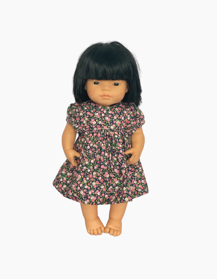 Dress | Pink Floral Collection | Fits Miniland Doll 38cm