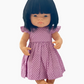 Dress | Gingham & Spots Collection | Fits Miniland Doll 38cm