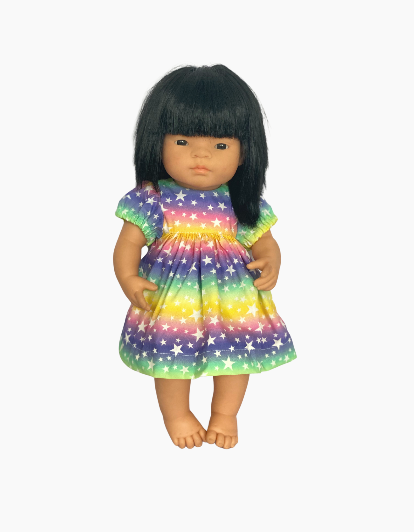 Dress | Patterned Collection | Fits Miniland Doll 38cm