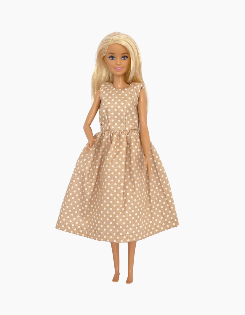 Dress | Gingham & Spots Collection | Fits Barbie Doll 29cm