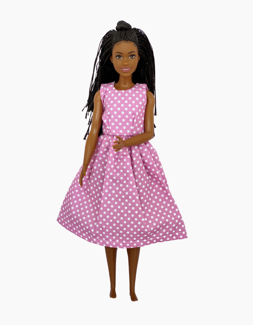 Dress | Gingham & Spots Collection | Fits Barbie Doll 29cm