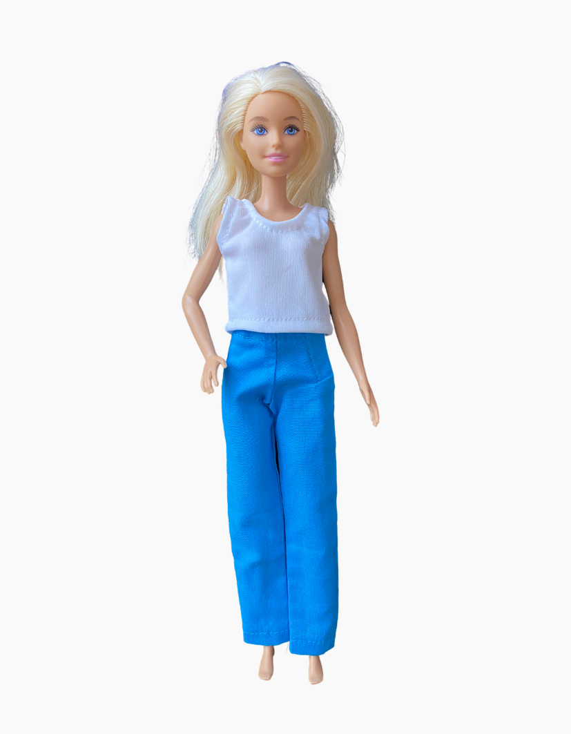 Long pants | Velcro Fastening | Fits Barbie Doll 29cm