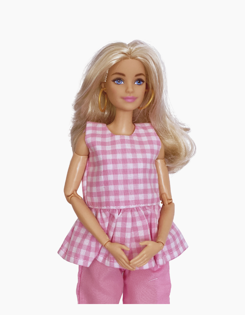 Peplum Tops | Gingham, Spots & Stripes Collection | Fits Barbie Dolls 29cm