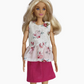 Peplum Tops | Floral Collection | Fits Barbie Dolls 29cm