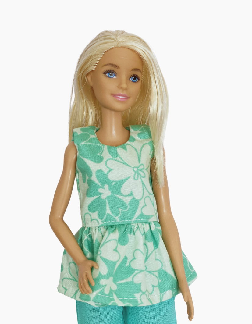 Peplum Tops | Floral Collection | Fits Barbie Dolls 29cm