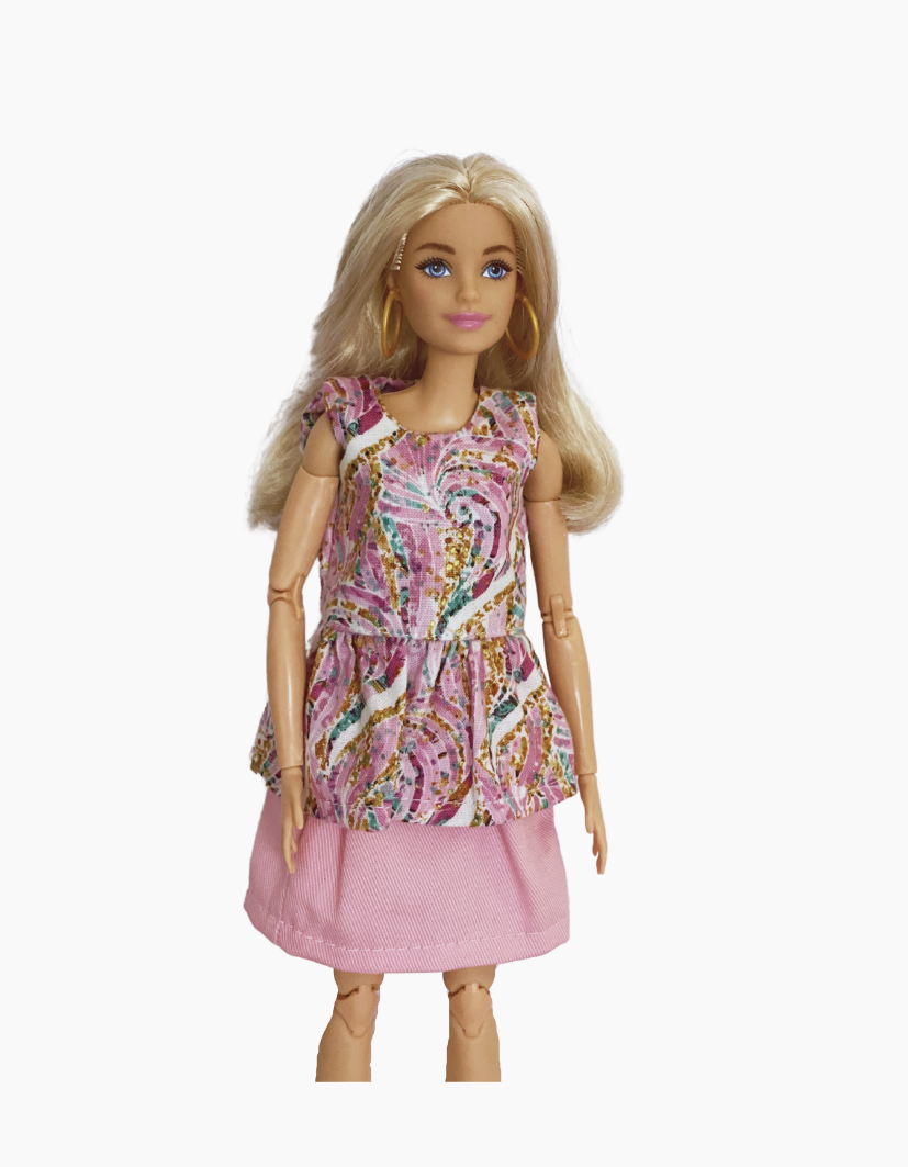 Peplum Tops | Patterned Collection | Fits Barbie Dolls 29cm