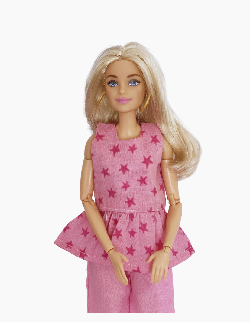 Peplum Tops | Patterned Collection | Fits Barbie Dolls 29cm