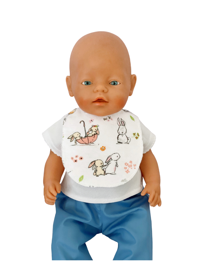 Doll Bib | Various Colours | Fits Baby Born Doll 43cm