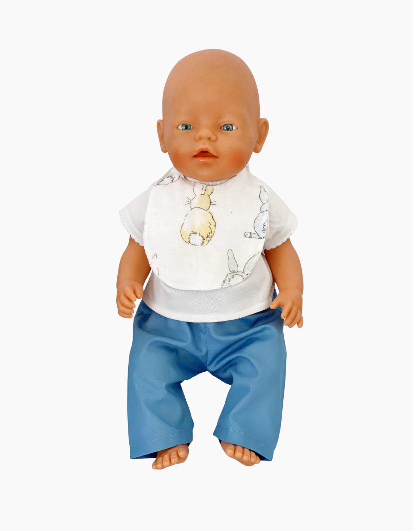 Doll Bib | Various Colours | Fits Baby Born Doll 43cm