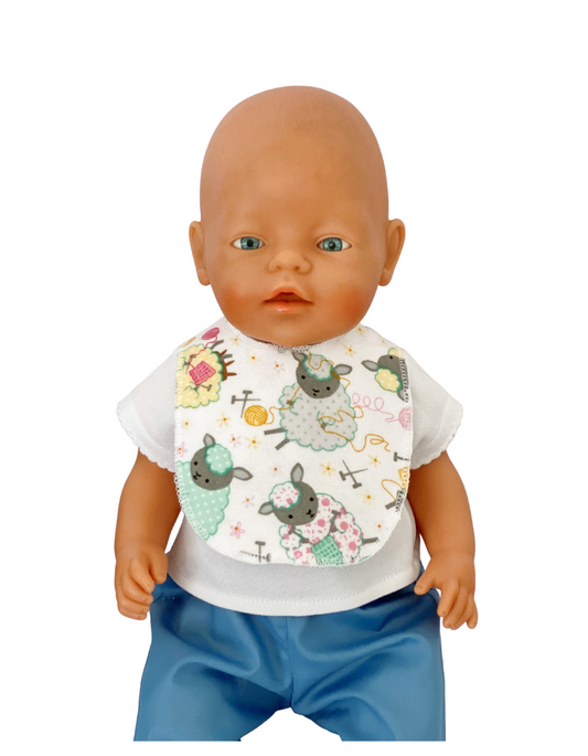 Doll Bib | Various Colours | Fits Baby Born Doll 43cm