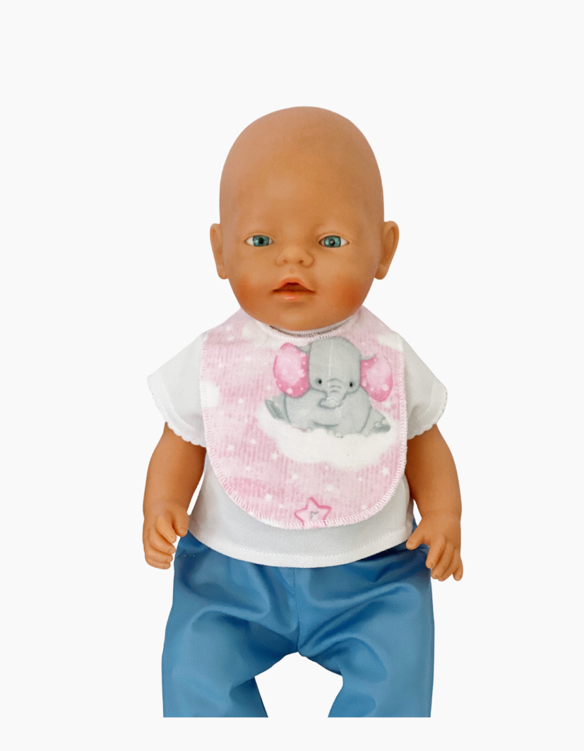 Doll Bib | Various Colours | Fits Baby Born Doll 43cm