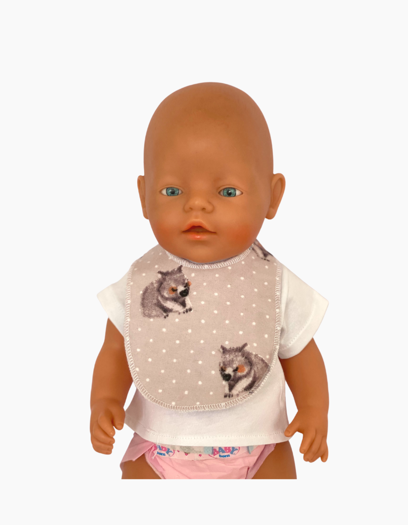 Doll Bib | Various Colours | Fits Baby Born Doll 43cm