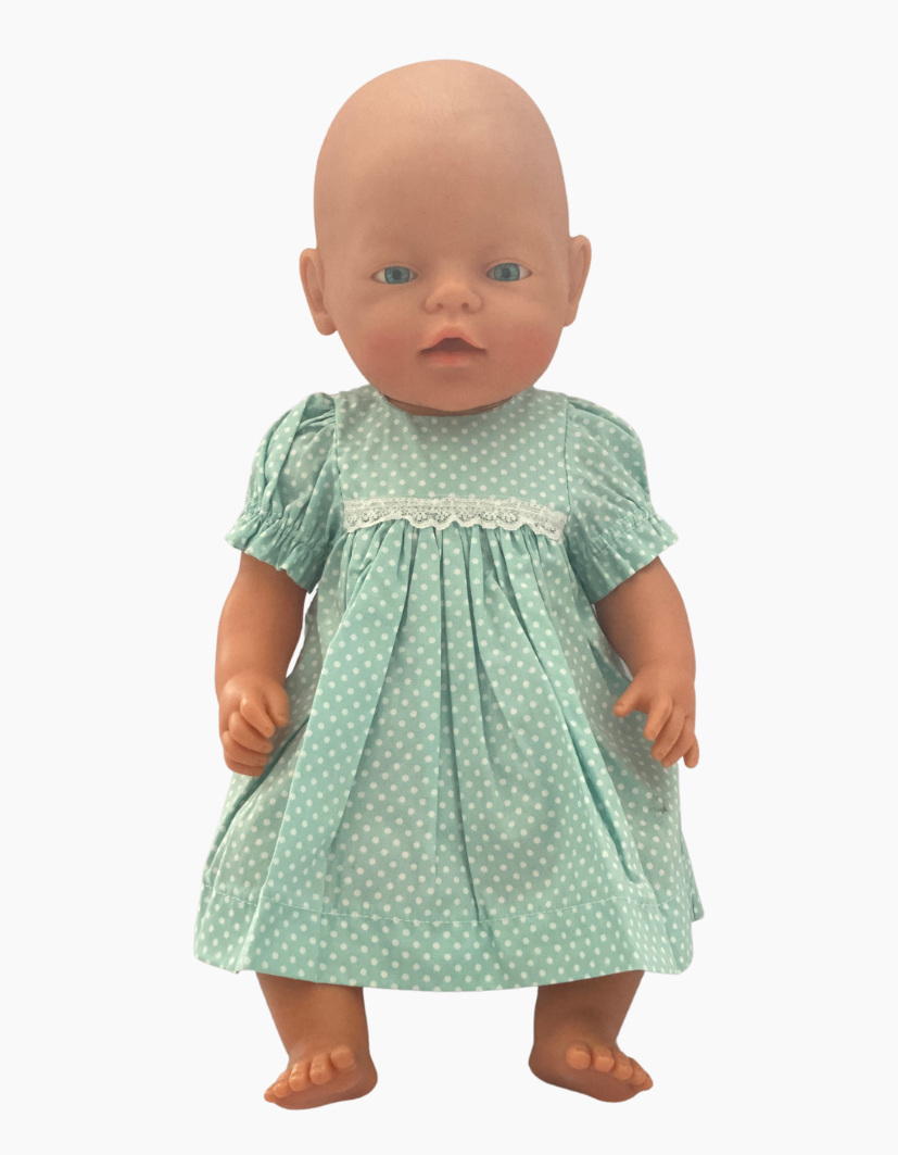 Dress | Gingham & Spots collection | Fits Baby Born Doll 43cm