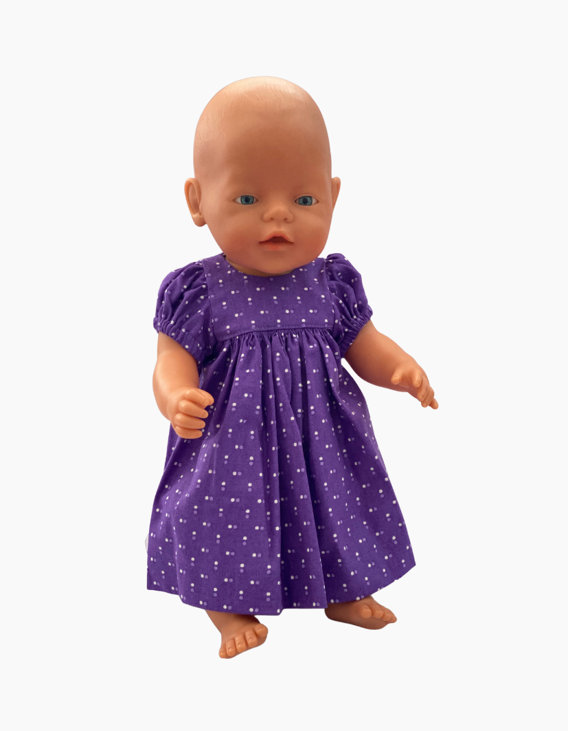 Dress | Gingham & Spots collection | Fits Baby Born Doll 43cm