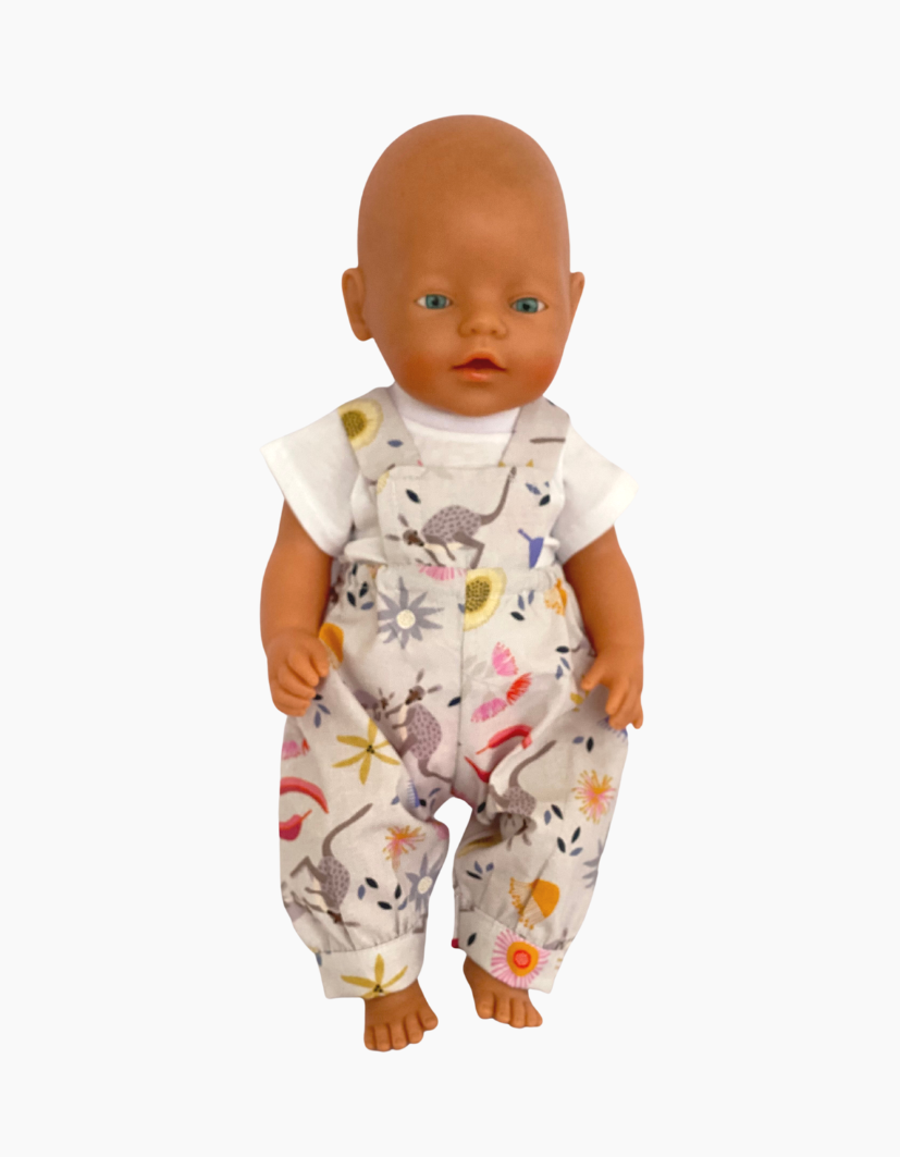 Overalls | Animal Collection | Boys and Girls | Fits Baby Born Doll 43cm