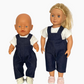 Overalls | Boys and Girls | Fits Baby Born Doll 43cm