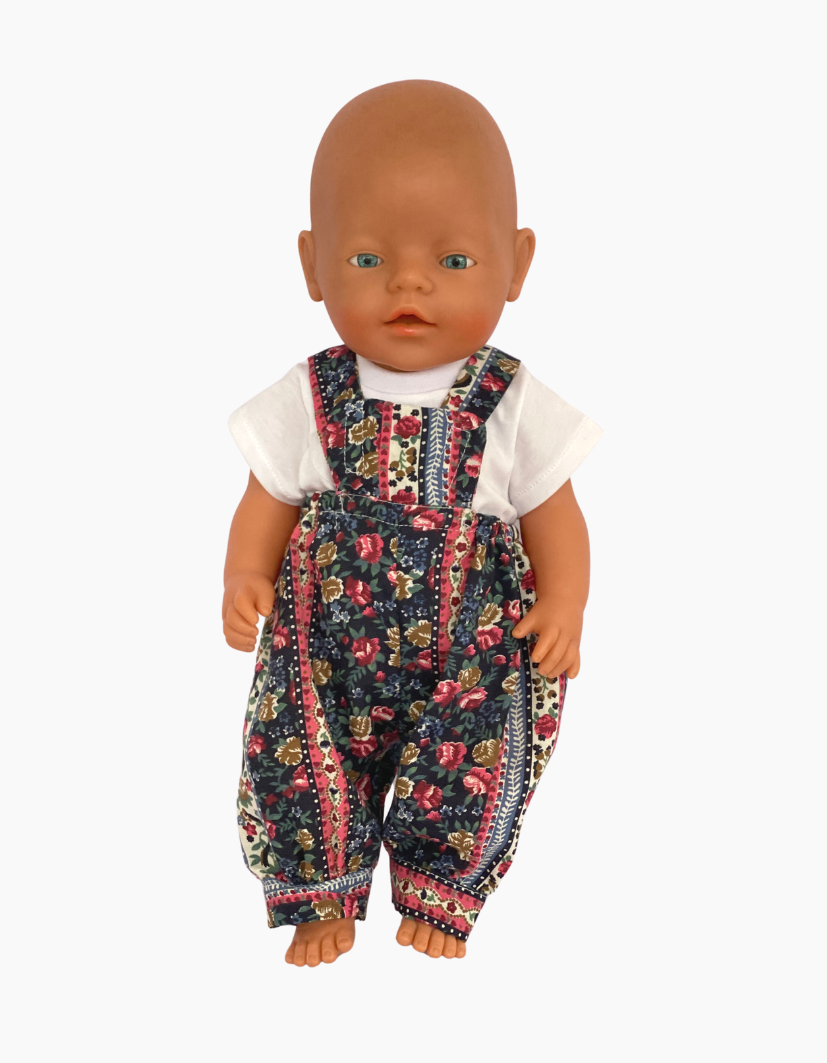 Overalls | Floral Collection | Fits Baby Born Doll 43cm