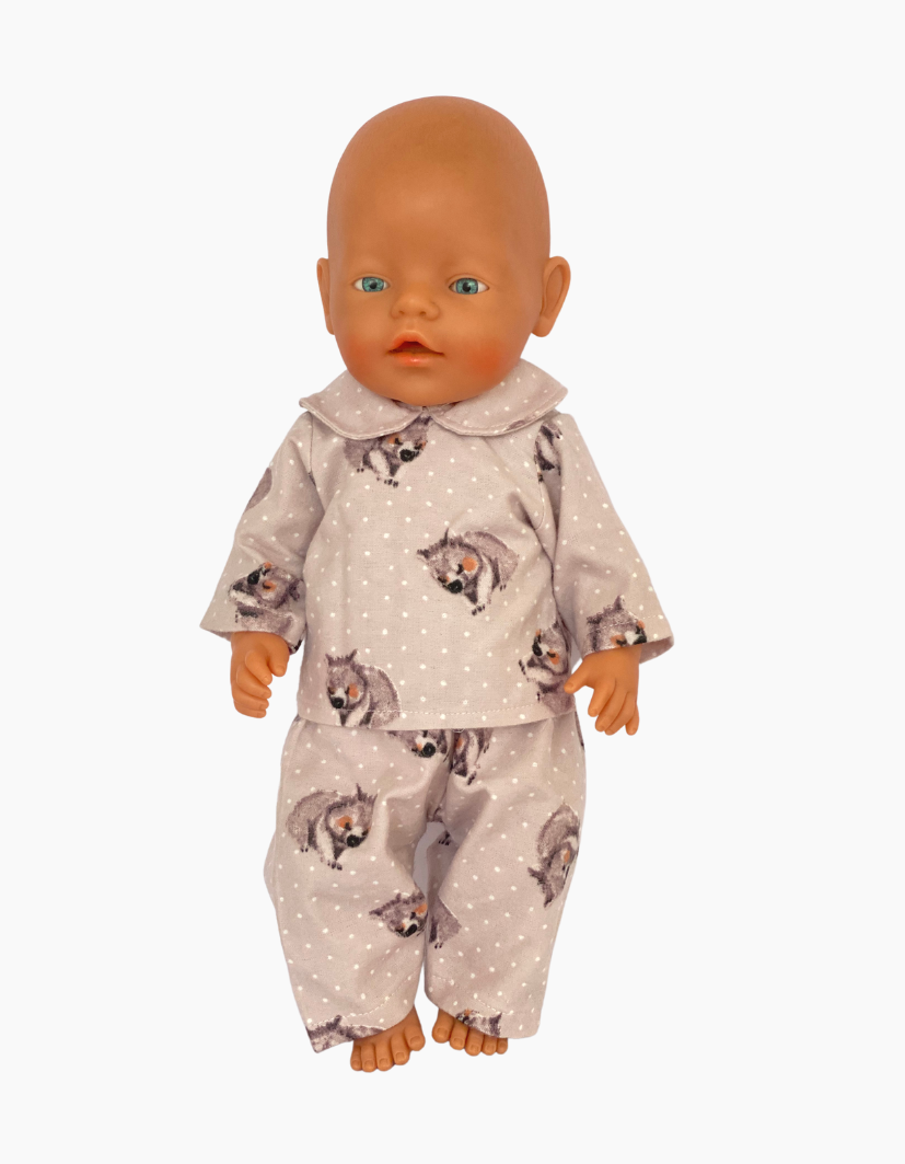 Flannelette Pyjamas | Boys and Girls | Fits Baby Born Doll 43cm