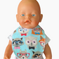 Doll Bib | Various Colours | Fits Baby Born Doll 43cm