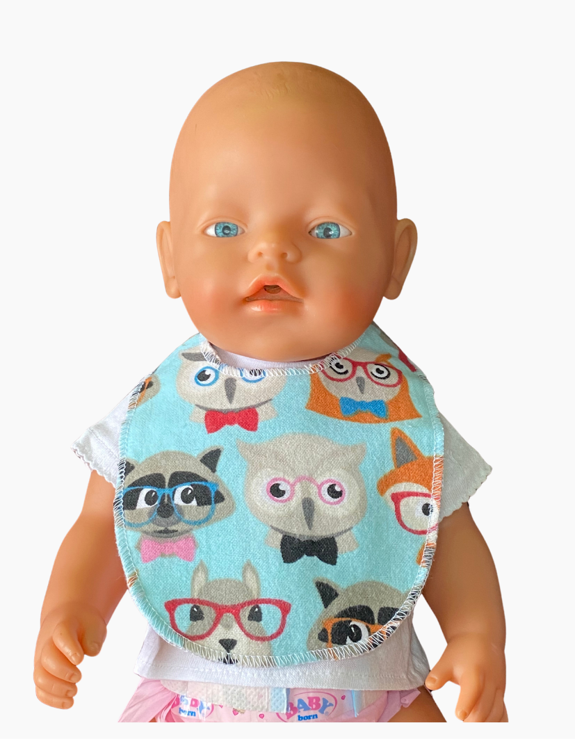 Doll Bib | Various Colours | Fits Baby Born Doll 43cm