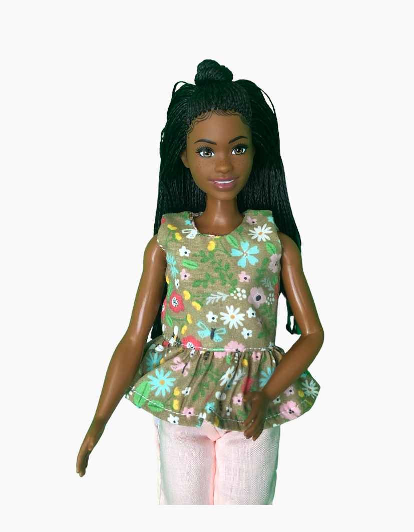 Peplum Tops | Floral Collection | Fits Barbie Dolls 29cm