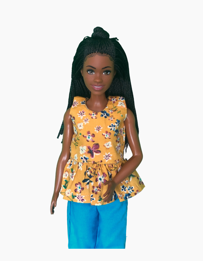 Peplum Tops | Floral Collection | Fits Barbie Dolls 29cm