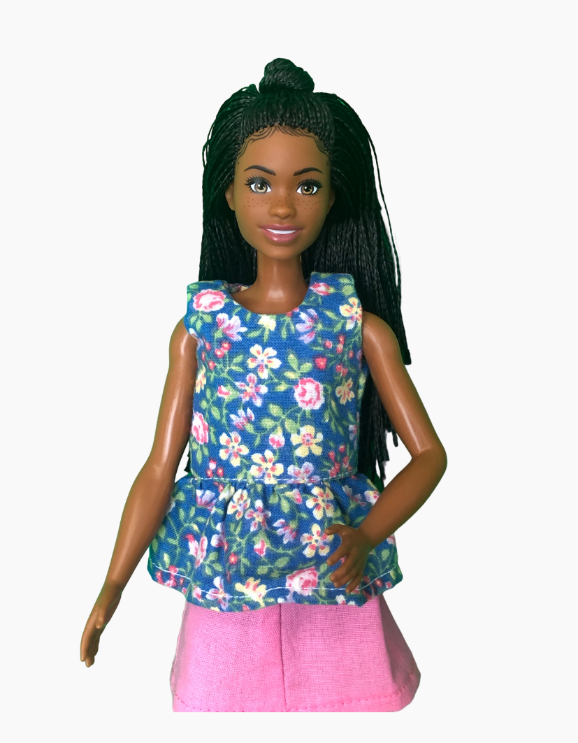 Peplum Tops | Floral Collection | Fits Barbie Dolls 29cm