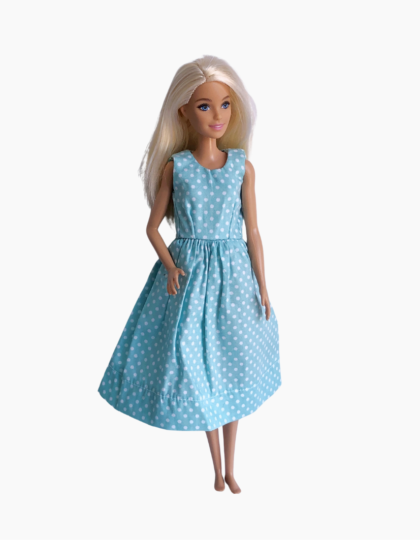 Dress | Gingham & Spots Collection | Fits Barbie Doll 29cm