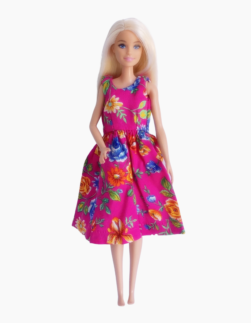 Dress | Floral Collection | Fits Barbie Doll 29cm