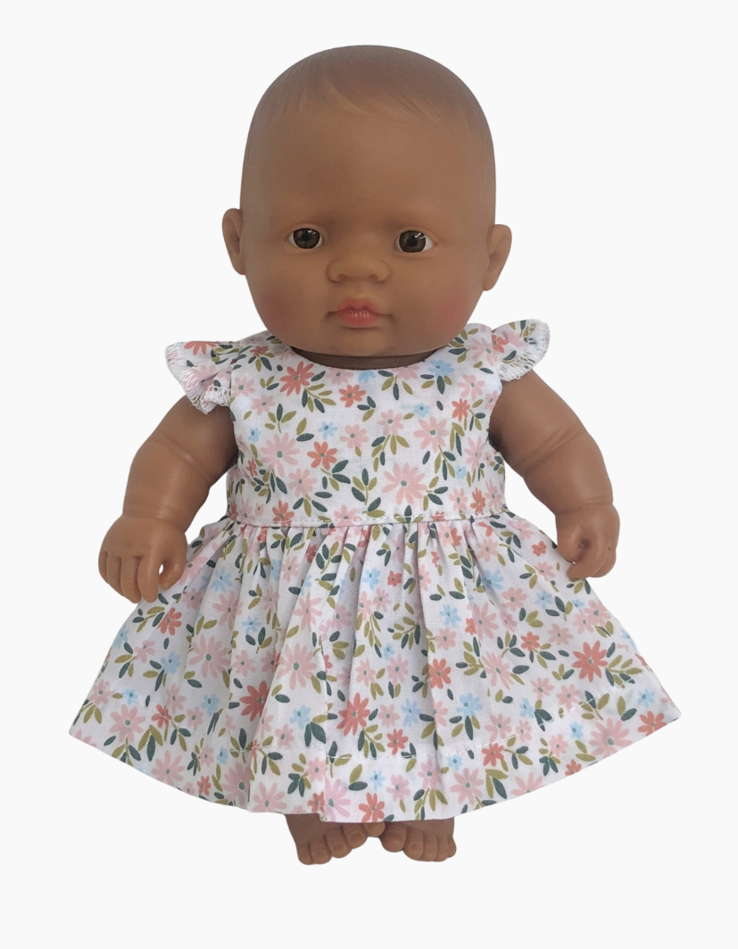 Dress | Floral Collection | Fits Miniland Doll 21cm