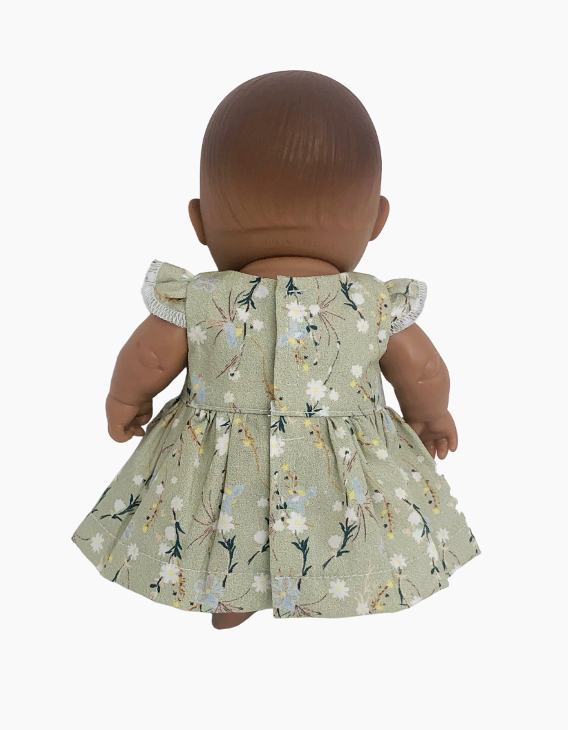 Dress | Floral Collection | Fits Miniland Doll 21cm