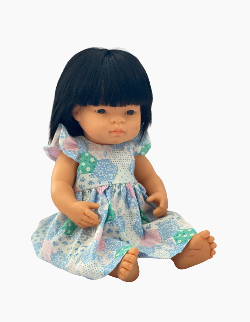 Dress | Patterned Collection | Fits Miniland Doll 38cm